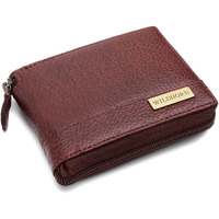 WildHorn RFID Protected Leather Wallet for Men, Brown