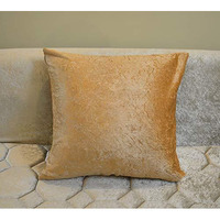 Khooti Sparkle Velvet Cushion Cover, 20x20 (Copper Gold)(Pack of 1)