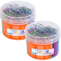 SNDIA 100 Pcs Multicolor Keyring & Keychain with Name Tag Labels Plastic Multicolor Assorted Keychain with Two Side Id Label and Split Ring for Office, Home Key