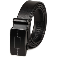 VOGARD Men s Vegan Leather Belt for Men | Formal & Casual | Autolock Buckle,Black | Fit all size upto 40 Inches Waist size (Black 06)