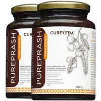 Cureveda Chyawanprash Pureprash 1kg - Herbal Immunity Support for all age groups- Jaggery, Organic, Saffron Kesar, no added sugar (500gms x 2)
