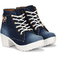 KRAFTER Women s Denim Classic Boot (Dark Blue, 5 UK)