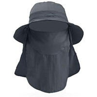 GUSTAVE Unisex Synthetic Sun Hat (GU01_Deep Grey_Free Size)