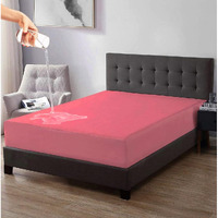 Trance Home Linen Premium 220 GSM+ 72 x36  Single Bed Size Cotton Terry Waterproof Mattress Protector | Elasticated Fitted Non-Toxic Bed Protector | Single Bed Mattresses Cover 72x36 inch, Coral