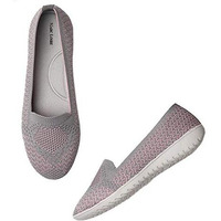 Marc Loire Women s Athleisure Knitted Active Wear Slip-On Ballet Loafer Shoes Pink - 7 Uk