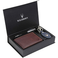 WildHorn Gift Hamper for Men I Leather Wallet, Keychain & Pen Combo Gift Set I Gift for Friend, Boyfriend,Husband,Father, Son etc