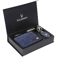 WildHorn Gift Hamper for Men I Leather Wallet, Keychain & Pen Combo Gift Set I Gift for Friend, Boyfriend,Husband,Father, Son etc