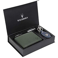 WildHorn Gift Hamper for Men I Leather Wallet, Keychain & Pen Combo Gift Set I Gift for Friend, Boyfriend,Husband,Father, Son etc