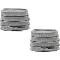 SHOESHINE Sport Shoelaces Flat Hollow Design casual shoe laces, Light Grey (Pack of 2 Pairs) Shoe Lace