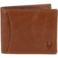 WildHorn RFID Protected Leather Wallet for Men, Tan Crunch