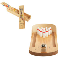 Trinkets & More -Mikado Sticks Board Game Miniature Bowling|Desktop Office Indoor Games|Corporate Training & Workshop|Stress Relief For Adults & Kids (Mikado +Bowling Game)|Pack of 1