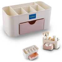 FreshDcart Cosmetic Make Up Storage Box Organizer with Makeup Stand and Drawers for Dressing Table, Bedroom, Home (Multicolour, FDC3RFT)