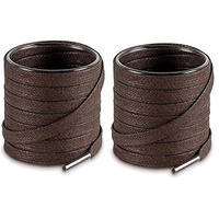 SHOESHINE flat cotton shoe laces for casual, sneaker shoes or boot 8mm wide Dark Brown