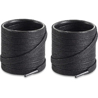 SHOESHINE flat cotton shoe laces for casual, sneaker shoes or boot 8mm wide Black