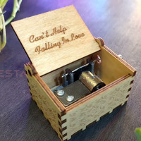 Zesta Wooden Cant Help Falling In Love Music Box/Vintage Hand Crank Musical Gifts for Men Birthday Special/Birthday Gift for Girls/Wooden Musical Box Gift for Wife