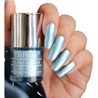 DeBelle Gel Nail Polish Aqua Frenzy (Metallic Sky Blue Nail Paint)|Non UV - Gel Finish |Chip Resistant | Seaweed Enriched Formula| Long Lasting|Cruelty and Toxic Free| 8ml