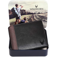 WildHorn Black & Brown Leather Men s Wallet (699710)