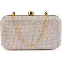 AILTINO Women Box Clutch Stylish and Latest (Silver)