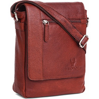 WildHorn Leather Sling Messenger Bag for Men I Multipurpose Crossbody Bag I Travel Bag with Adjustable Strap I IDIMENSION: L- 8 inch H- 10.5 inch W- 2.75 inch