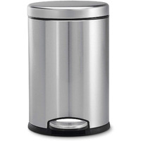 OPR 8 Ltr Stainless Steel Plain Pedal Dustbin with Lid And Bucket| Trash Can, Round Shape Dustbin for Home, Bathroom, Outdoor, Indoor, Kitchen, Bedroom, Office With Lid - (8 * 13 Inches- 8 Litres)