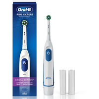 Oral B Pro Expert Aa Battery Electric Toothbrush For Adults, 2 Min Timer With Quadpacer, Long Battery Life, Ipx7 Water Resistant, 2 Year Warranty By Oral-B, Dentist Inspired Round Brush Head