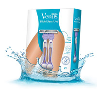 Gillette Venus Bikini Sensitive Hair Removal, 2 Women Razors |Intimate Care| Derm Tested|No Irritation