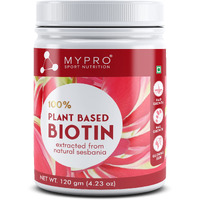 Mypro Sport Nutrition 100% Plant Based Biotin Extracted From Natural Sesbania With Amla,Pomegranate,Sea Buckthron,Bamboo Shoot - 120 Gm Powder (4.23 Oz)