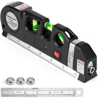 Silimade Laser Level Tool, Multipurpose Laser Level Kit Standard Cross Line Laser Level Laser Line Leveler Beam Tool With Metric Rulers By Qpeuim