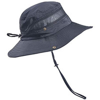 Gustave Synthetic Mens Sun Hat Wide Brim Summer Sun Cap Uv Protection Fishsing Hat Foldable Bucket Hat Round Cap For Men Outdoor(Black), Free Size
