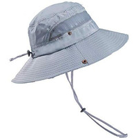 Gustave Synthetic Mens Sun Hat Wide Brim Summer Sun Cap For Men Uv Protection Fishsing Hat Foldable Bucket Hat Outdoor(Grey), Free Size