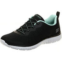 Skechers-Virtue-Women's Casual Shoes-104413-Bkaq-Black/Aqua Uk3