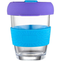 Baskety Reusable Coffee Cup, Sustainable Travel Coffee Mug With Lid And Silicone Sleeve, 350Ml Portable Drinking Cup, Dishwasher And Microwave Safe (Blue, Pack Of 1)