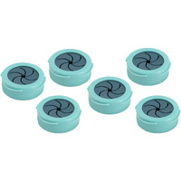 P-Plus International Tea Towel Holders, Bathroom Self-Adhesive Tea Towel Hooks, Round Suction Wall Mount Hooks For Bathroom, Kitchen, Home Storage(Lightblue, Pack Of 6)