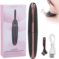 Tecnoviq Heated Eyelash Curler, Usb Rechargeable Electric Lash Styler With 2 Temperature Modes, Quick & Long-Lasting 24H Curl, Portable Makeup Tool For Women & Girls