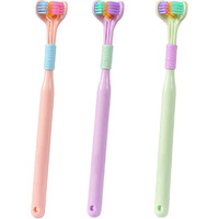 Vihax 3-Sided Triple Angle Toothhugger Training Manual Toothbrush, Ultra Soft Bristles, Toddler And Autistic Oral Care Gentle Clean Each Tooth To Completely Cover The Toothbrush (1) Multicolor