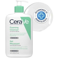 Cerave Foaming Cleanser For Normal To Oily Skin (473Ml) - Dermatologist-Developed Facewash | Non-Comedogenic And Fragrance-Free Cleansers For Acne-Prone Skin