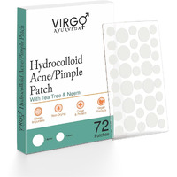 Virgo Ayurveda Hydrocolloid Acne Pimple Patch For Zits And Blemishes With Tea Tree And Neem, Spot Stickers For Face And Skin - 72 Count