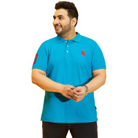 Bigbanana Men's Regular Fit Polo (Tim-Turq,Turquoise Blue,6Xl)