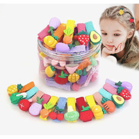 Annacreations Baby Girls Hair Clips Cute Animal Character Fruit Flower Pattern Fully Ribbon Lined Hair Clips Hair Accessories For Girls 26 Count (Pack Of 1, Multicolor)