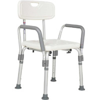 Dialdrcare Shower Chair With Non Slip Aluminum Body, Bath And Shower Safety For Elderly, Seniors And Disabled
