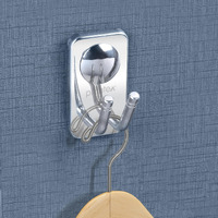 Plantex Chrome Mirror Finish Robe Hook/Hanging Hooks For Bathroom/Wall Hooks For Hanging Clothes/Hooks For Wall/Bathroom Accessories - Metro