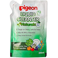 Pigeon Liquid Cleanser Naturals Refill ,Ph Friendly,No Added Color,No Added Alcohol,Natural Cleanser, For Baby Feeding Bottle,Bood Bowls,Feeding Accessories,Fruits And Vegetables,200 Ml