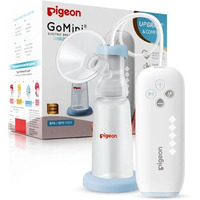 Pigeon Electric Breast Pump Gomini Plus Soft Adaptive Cushion One Size Fits All | Portable & Compact Usb Charging | 1 Stimulation 5 Expression Modes Gently Stimulates Milk Flow Easy To Clean, White