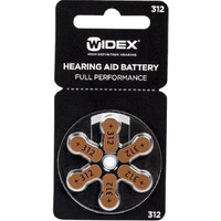 Widex Hearing Aid Battery Size 312 (5 Packets = 30 Batteries)