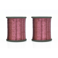 Embroiderymaterial Metallic Zari Thread For Embroidery, Sewing And Jewelry Making, Light Pink Color, 0.1Mm(Pack Of 2 Roll)