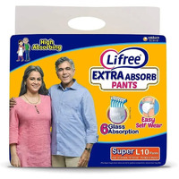 Lifree Adult Diaper -Large Set Of 2 Packs (10 Pcs Each) Waist Size 30-39 Inches