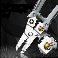 Wire Stripper And Crimping Tool For Electrician, Multifunction Stainless Steel Wire Puller Plier, 6 In 1 Cable Looping, Splitting, Cutting Pliers Electrical Stripping Tool (6 In 1 Wire Stripper)