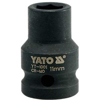 Yato Yt-1001 Impact Socket 1/2Inch X11Mm|Impact Socket Wrench Adaptor|Power Tools|Home Tools|Industrial Tools|Mechanical Tools|Automotive|Crmoscm-440|Crv50Bv30|Black Phosphated|Cold Forged|Socket Set