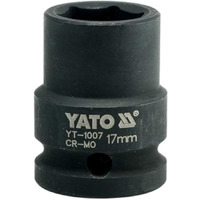 Yato Yt-1007 Impact Socket 1/2Inch X17Mm|Impact Socket Wrench Adaptor|Power Tools|Home Tools|Industrial Tools|Mechanical Tools|Automotive|Crmoscm-440|Crv50Bv30|Black Phosphated|Cold Forged|Socket Set