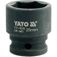Yato Yt-1015 Impact Socket 1/2Inch X25Mm|Impact Socket Wrench Adaptor|Power Tools|Home Tools|Industrial Tools|Mechanical Tools|Automotive|Crmoscm-440|Crv50Bv30|Black Phosphated|Cold Forged|Socket Set